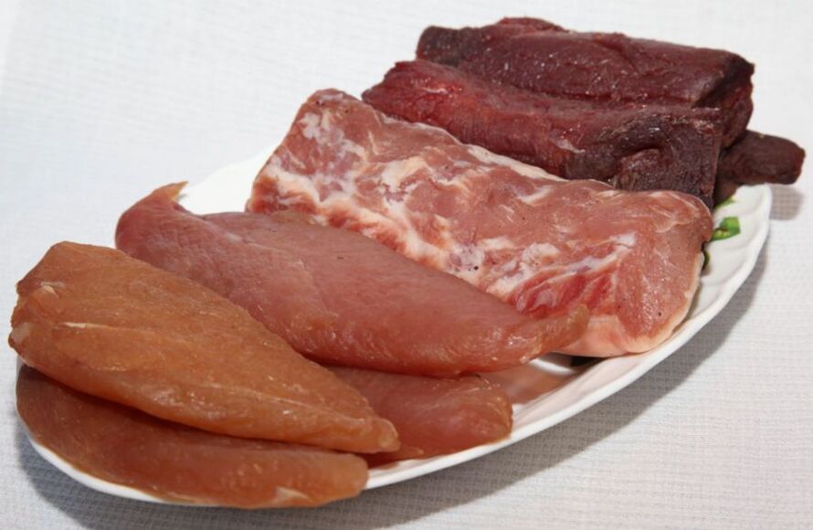 Fleisch für Menschen mit der ersten Blutgruppe