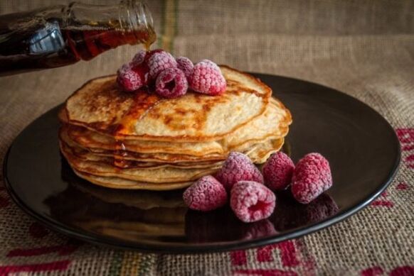 Kleie Pfannkuchen auf der Ducan Diätkarte
