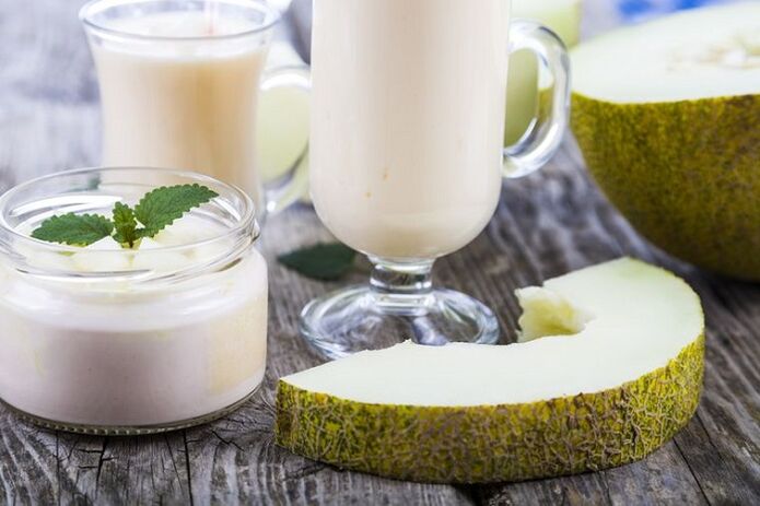 Joghurt mit Melone zur Gewichtsreduktion